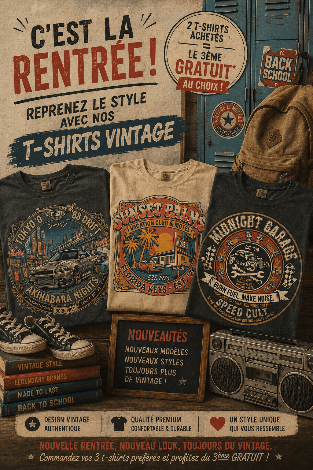 La rentrée en mode vintage : les nouveautés sont arrivées ! - Tshirt Vintage Factory