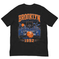 T-shirt Vintage Factory noir unisexe avec imprimé Brooklyn Street League 1992 et ballon de basket orange.