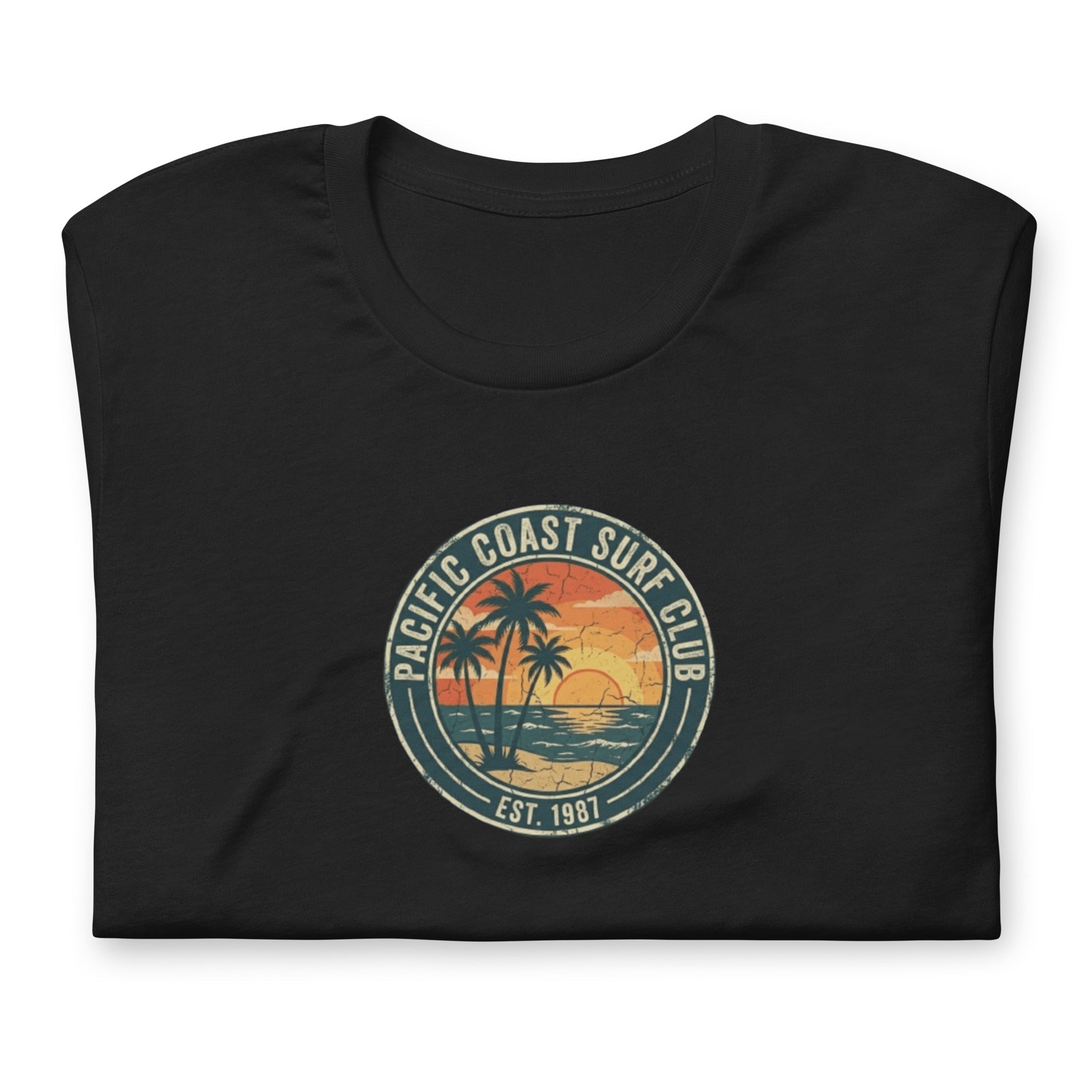T-shirt unisexe Pacific Coast Surf Club – L'Esprit de 1987 - Tshirt Vintage Factory