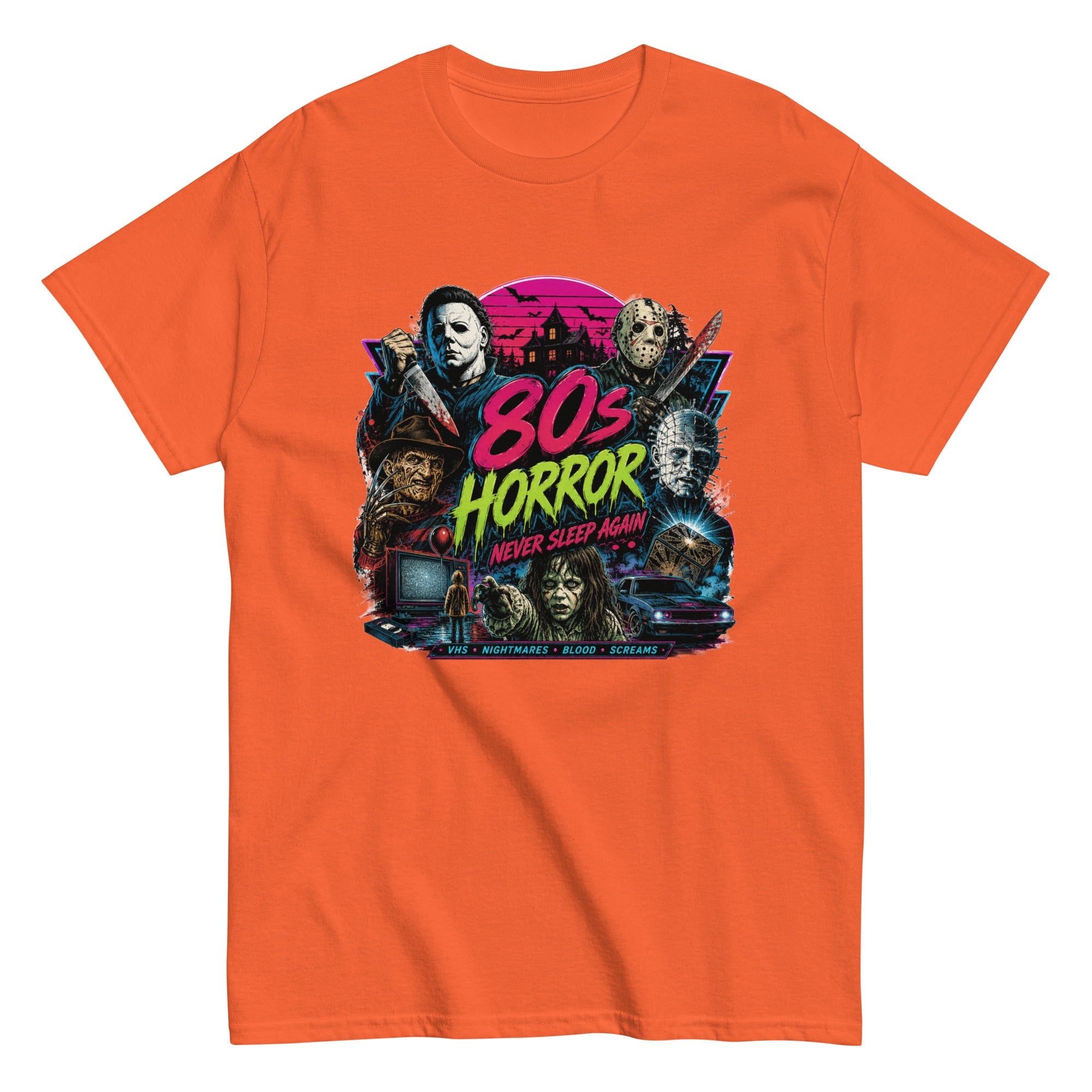 T-Shirt Vintage “80’s Horror Show” – L’univers culte de l’horreur des années 80 - Tshirt Vintage Factory