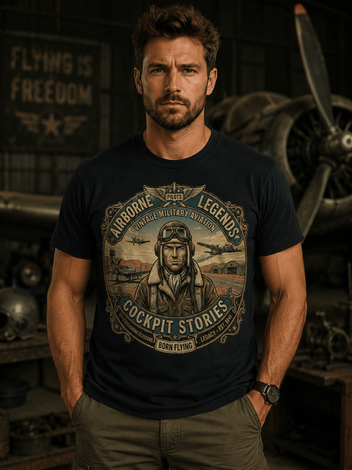 T-Shirt Vintage Airborne Legends - Tshirt Vintage Factory