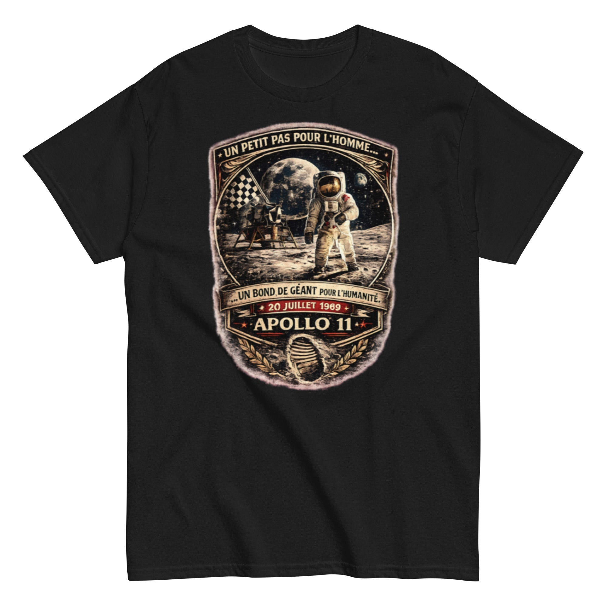 T-shirt Vintage Apollo 11 – “Un bond de géant pour l’humanité” - Tshirt Vintage Factory