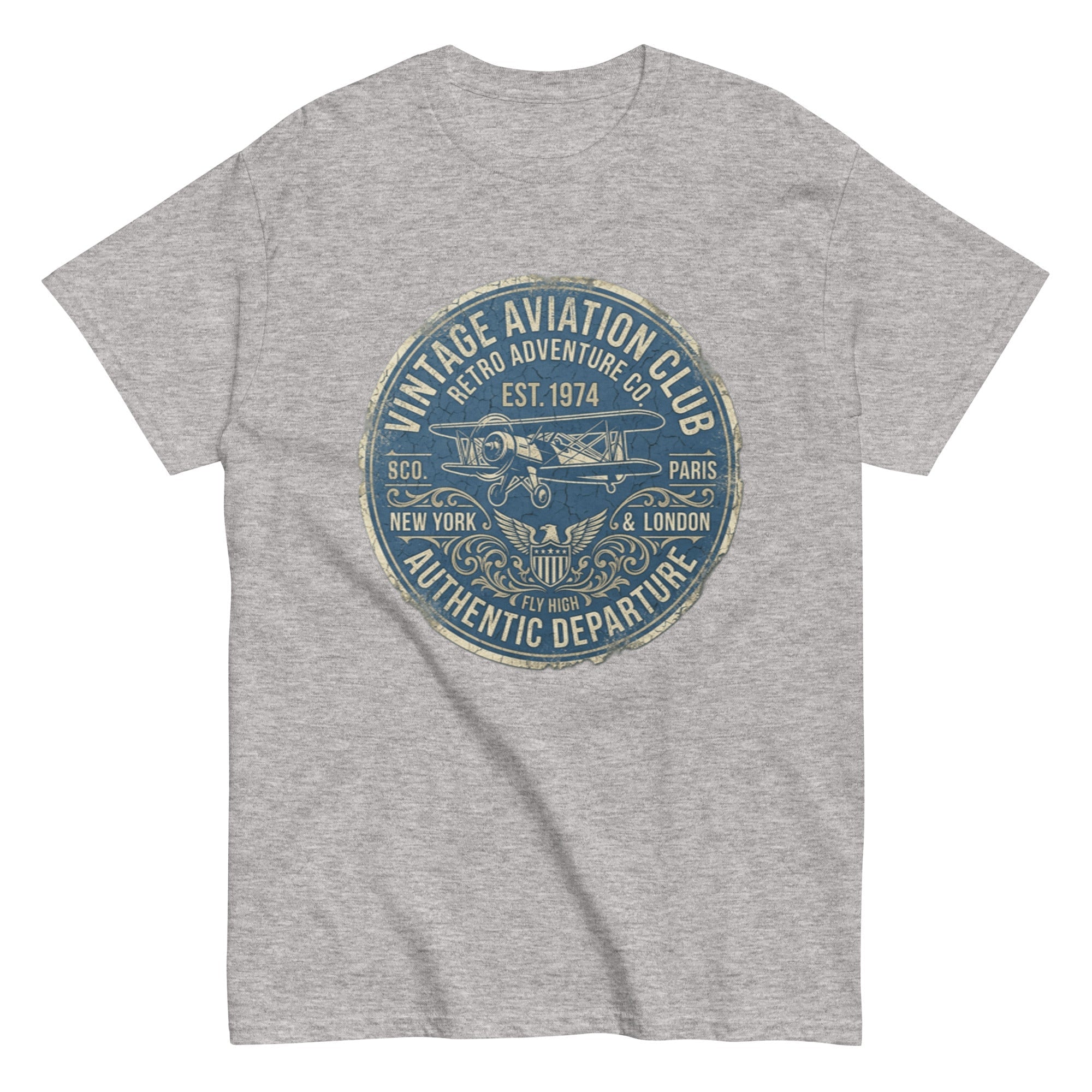 T-shirt Vintage Aviation Club 1974 - Tshirt Vintage Factory
