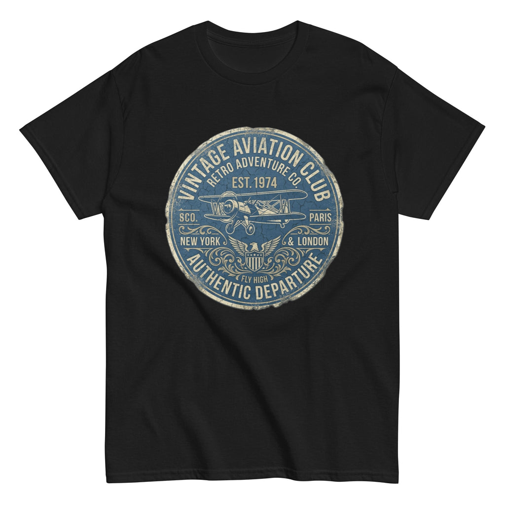 T-shirt Vintage Aviation Club 1974 - Tshirt Vintage Factory