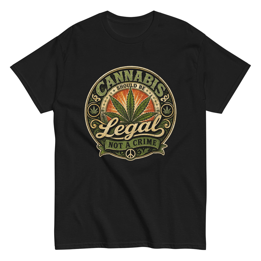 T-Shirt Vintage Cannabis Should Be Legal – Not A Crime - Tshirt Vintage Factory