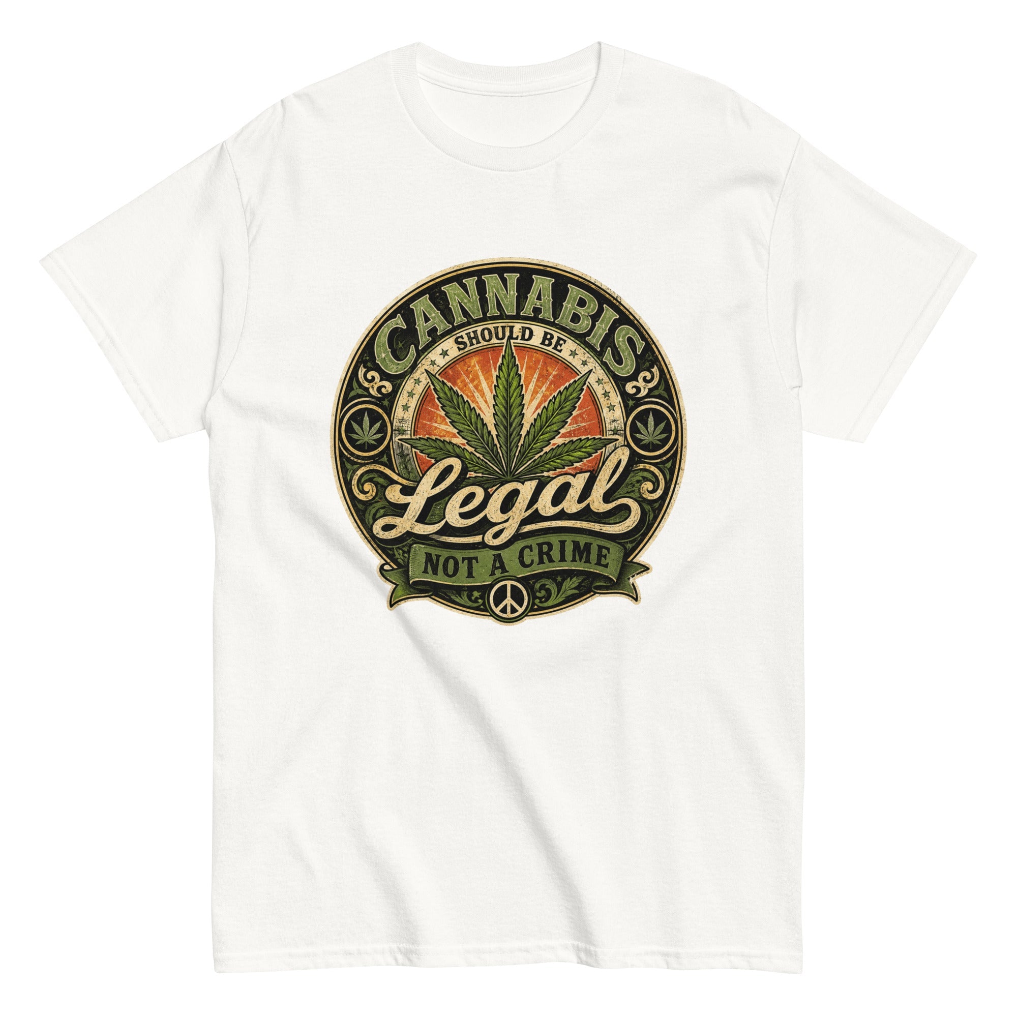 T-Shirt Vintage Cannabis Should Be Legal – Not A Crime - Tshirt Vintage Factory