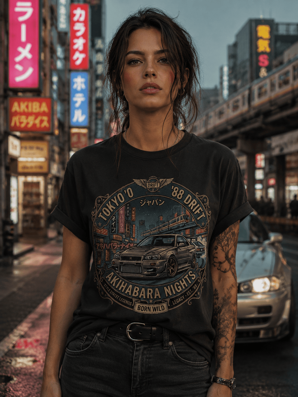 T-Shirt Vintage drift Tokyo 1988 - Tshirt Vintage Factory