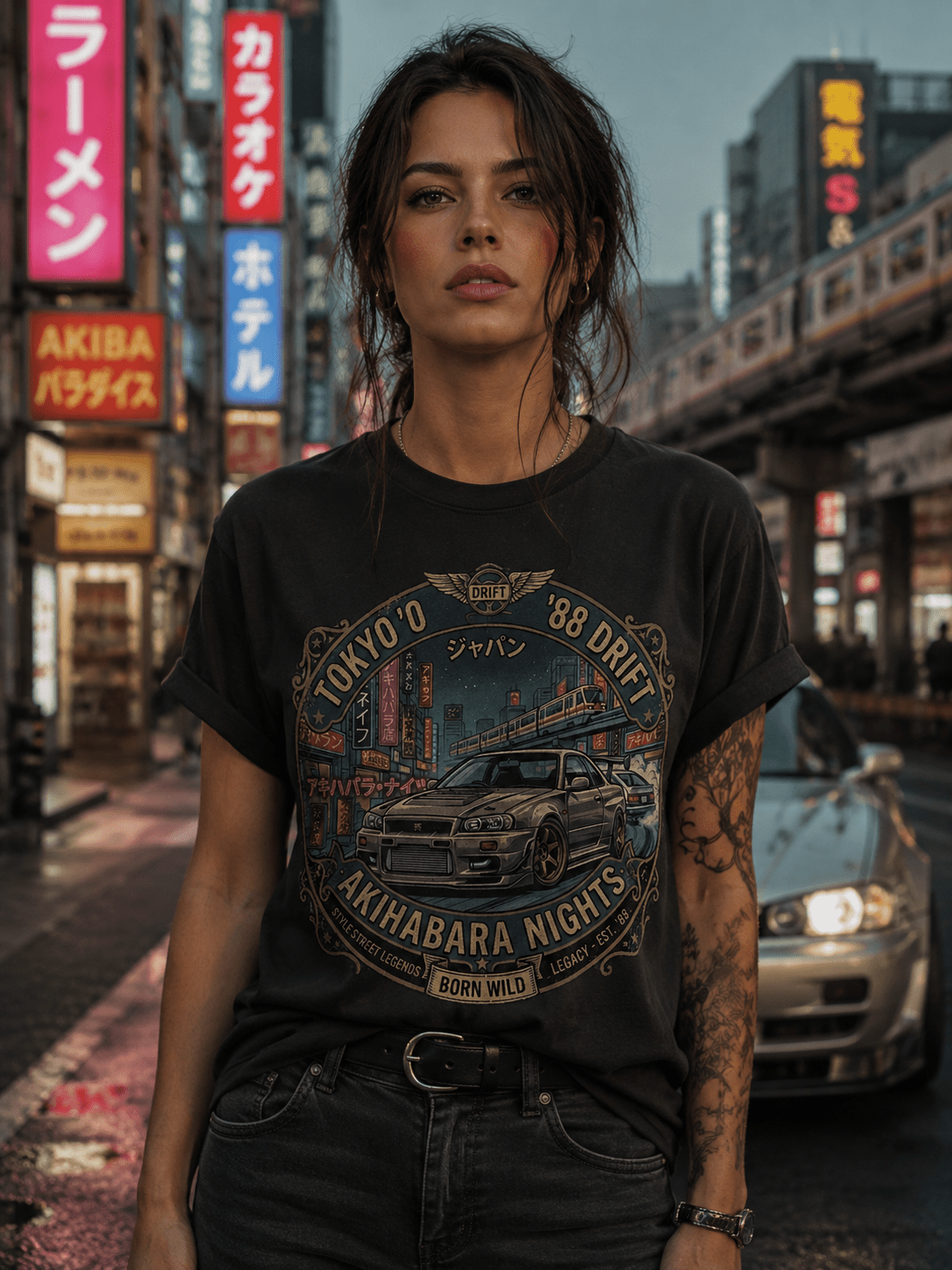 T-Shirt Vintage drift Tokyo 1988 - Tshirt Vintage Factory