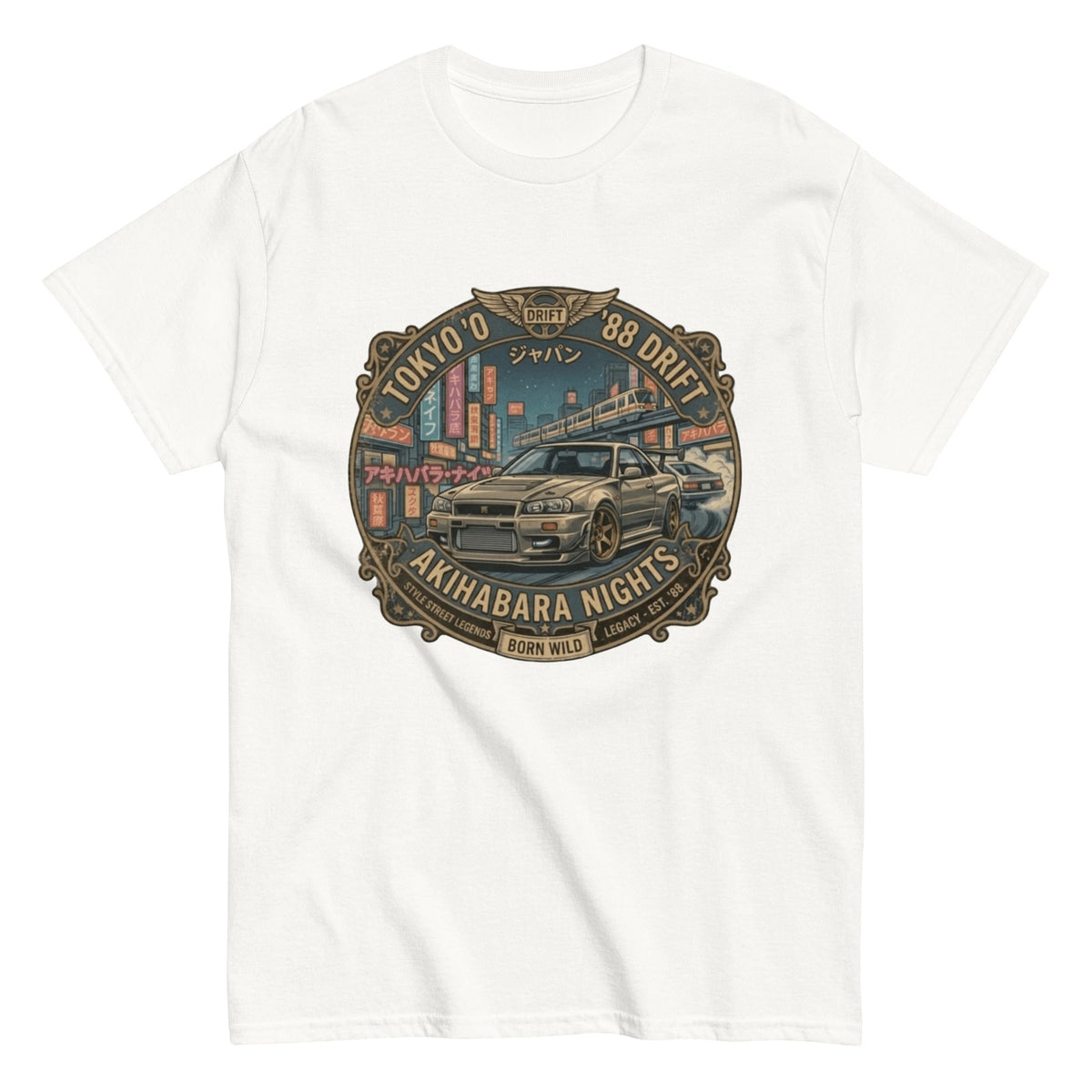 T-Shirt Vintage drift Tokyo 1988 - Tshirt Vintage Factory