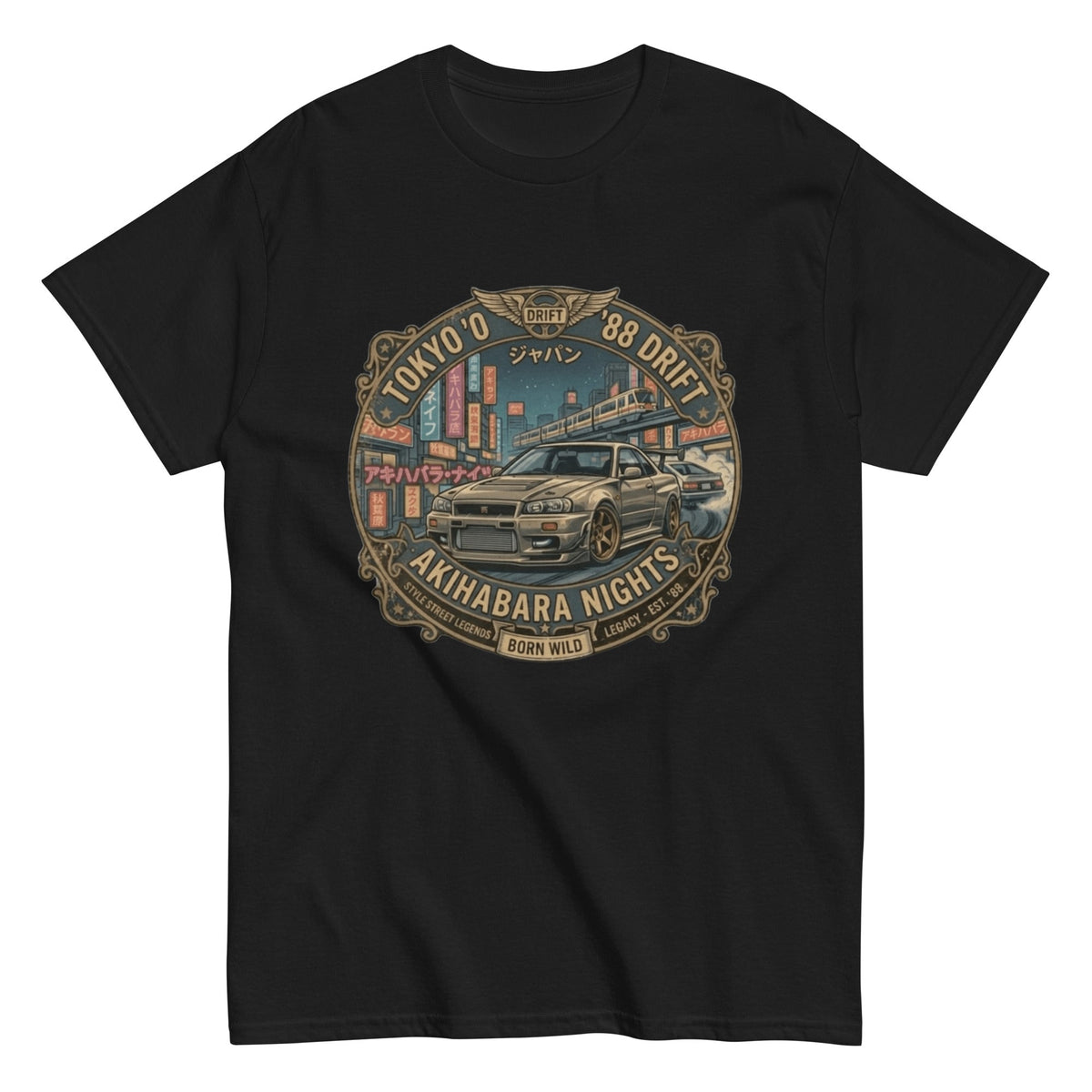 T-Shirt Vintage drift Tokyo 1988 - Tshirt Vintage Factory