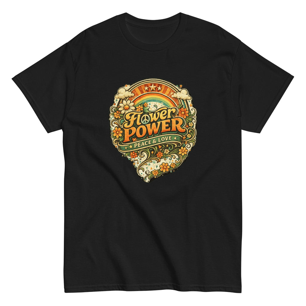 T-Shirt Vintage “Flower Power – Peace & Love” - Tshirt Vintage Factory