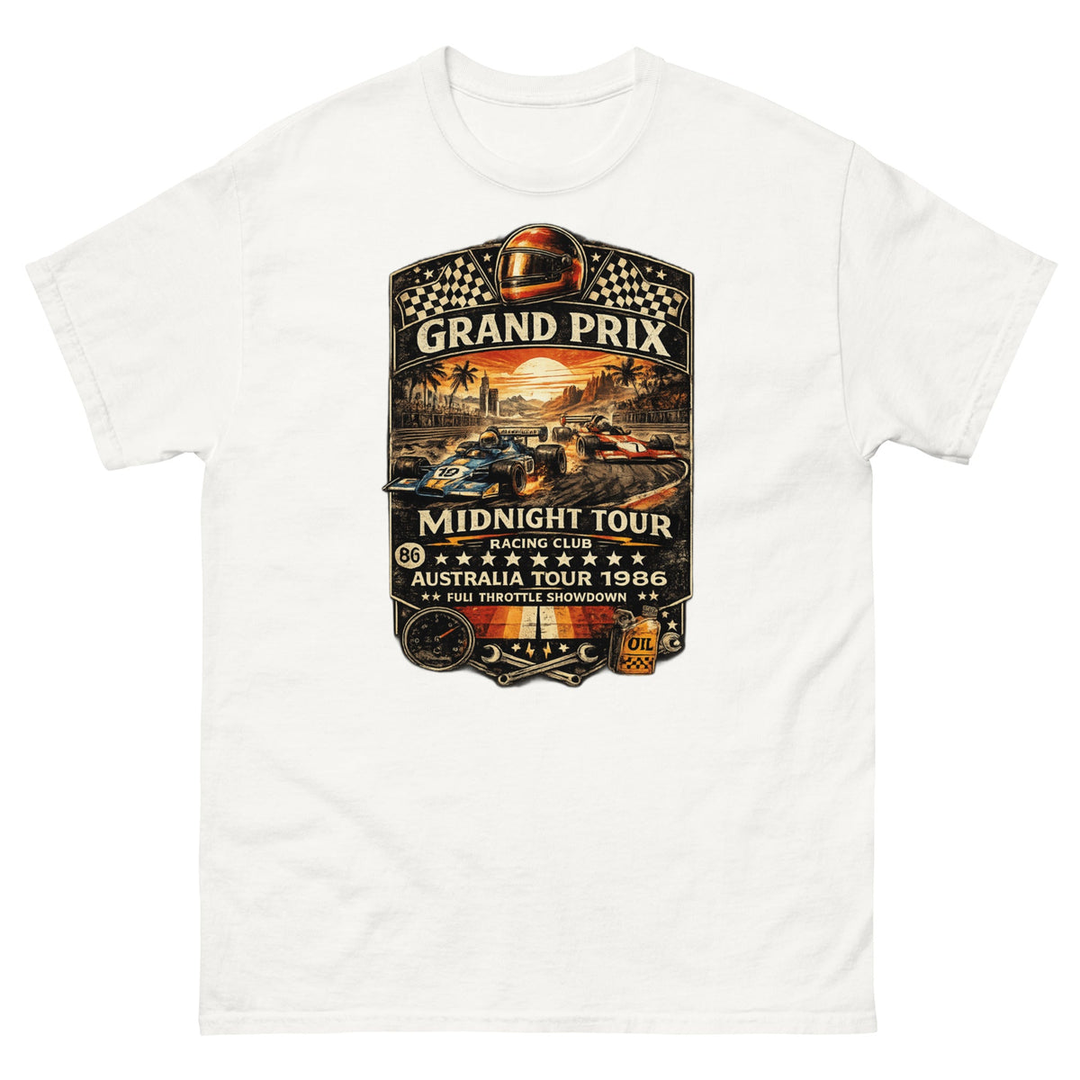 T-Shirt Vintage Grand Prix Midnight Tour 1986 - Tshirt Vintage Factory