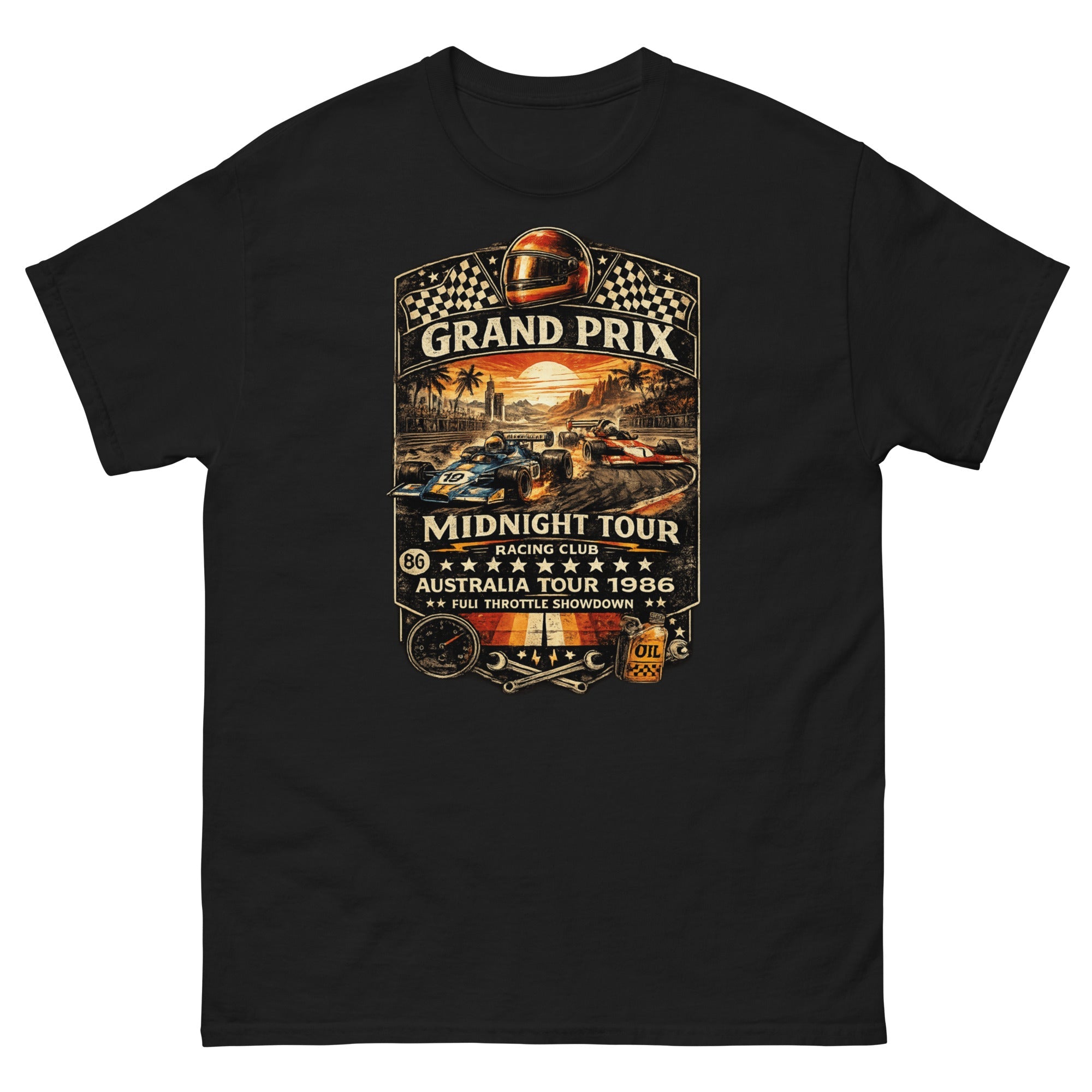 T-Shirt Vintage Grand Prix Midnight Tour 1986 - Tshirt Vintage Factory