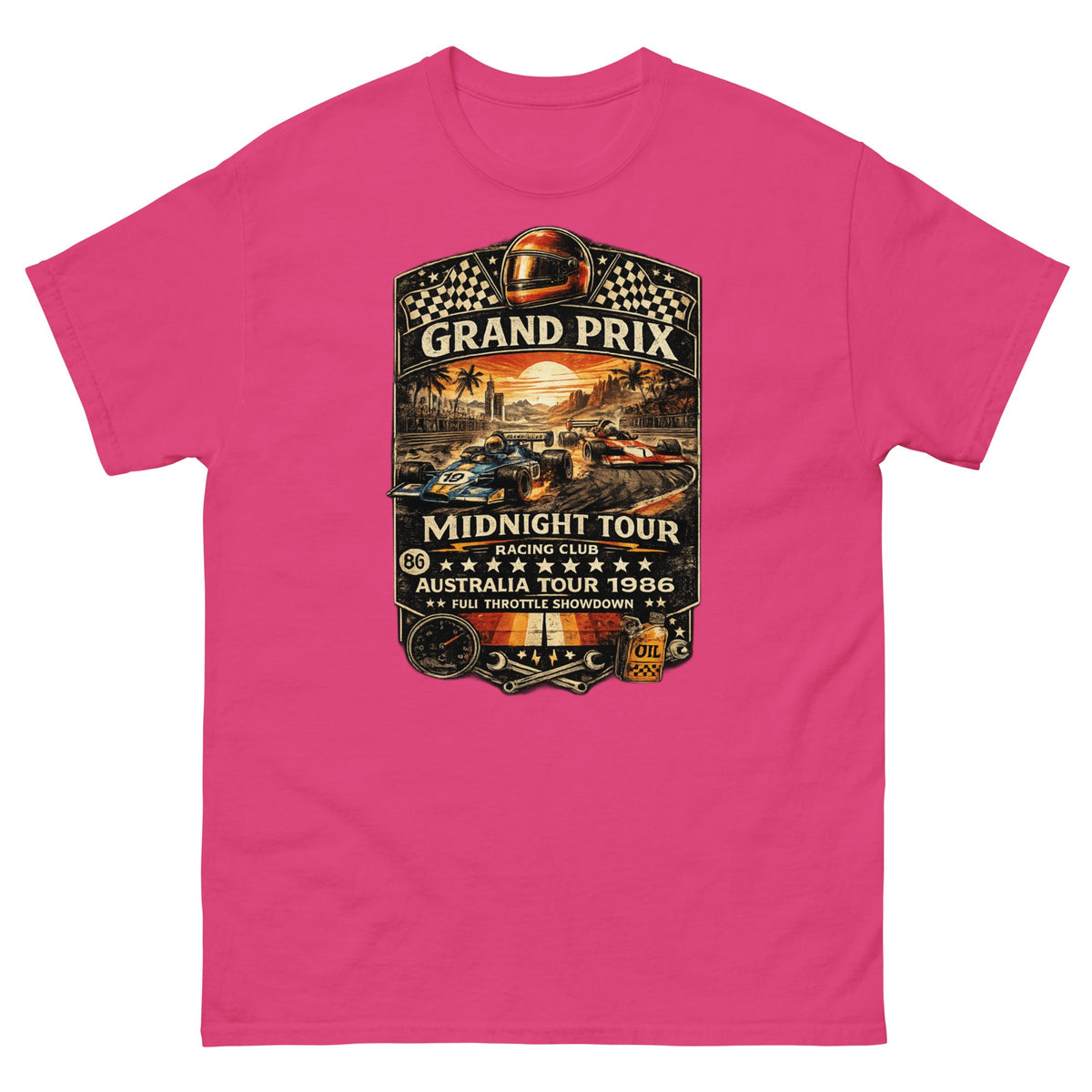 T-Shirt Vintage Grand Prix Midnight Tour 1986 - Tshirt Vintage Factory