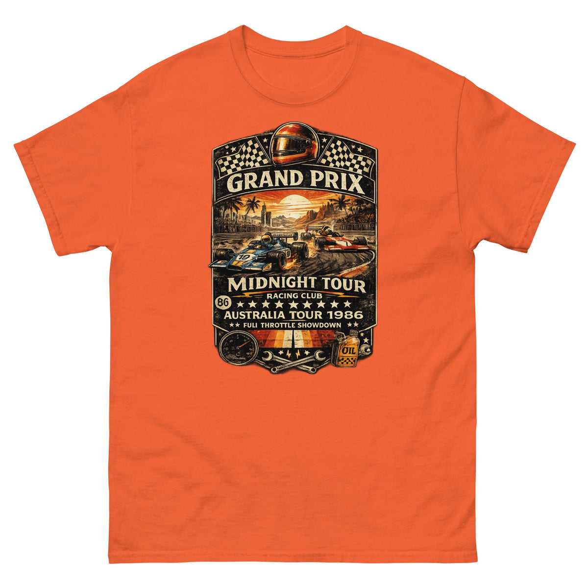 T-Shirt Vintage Grand Prix Midnight Tour 1986 - Tshirt Vintage Factory
