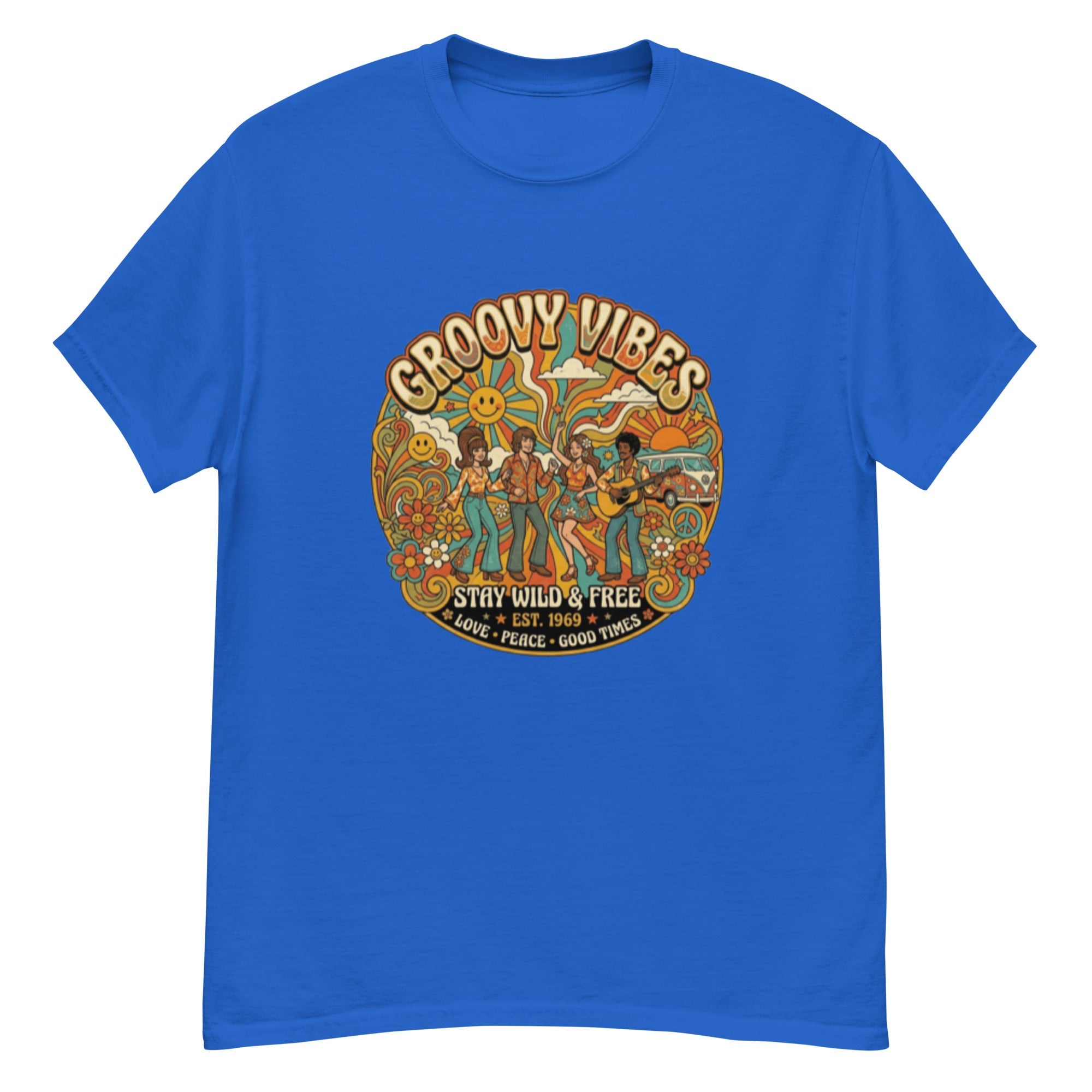 T-shirt vintage Groovy Vibes - Tshirt Vintage Factory