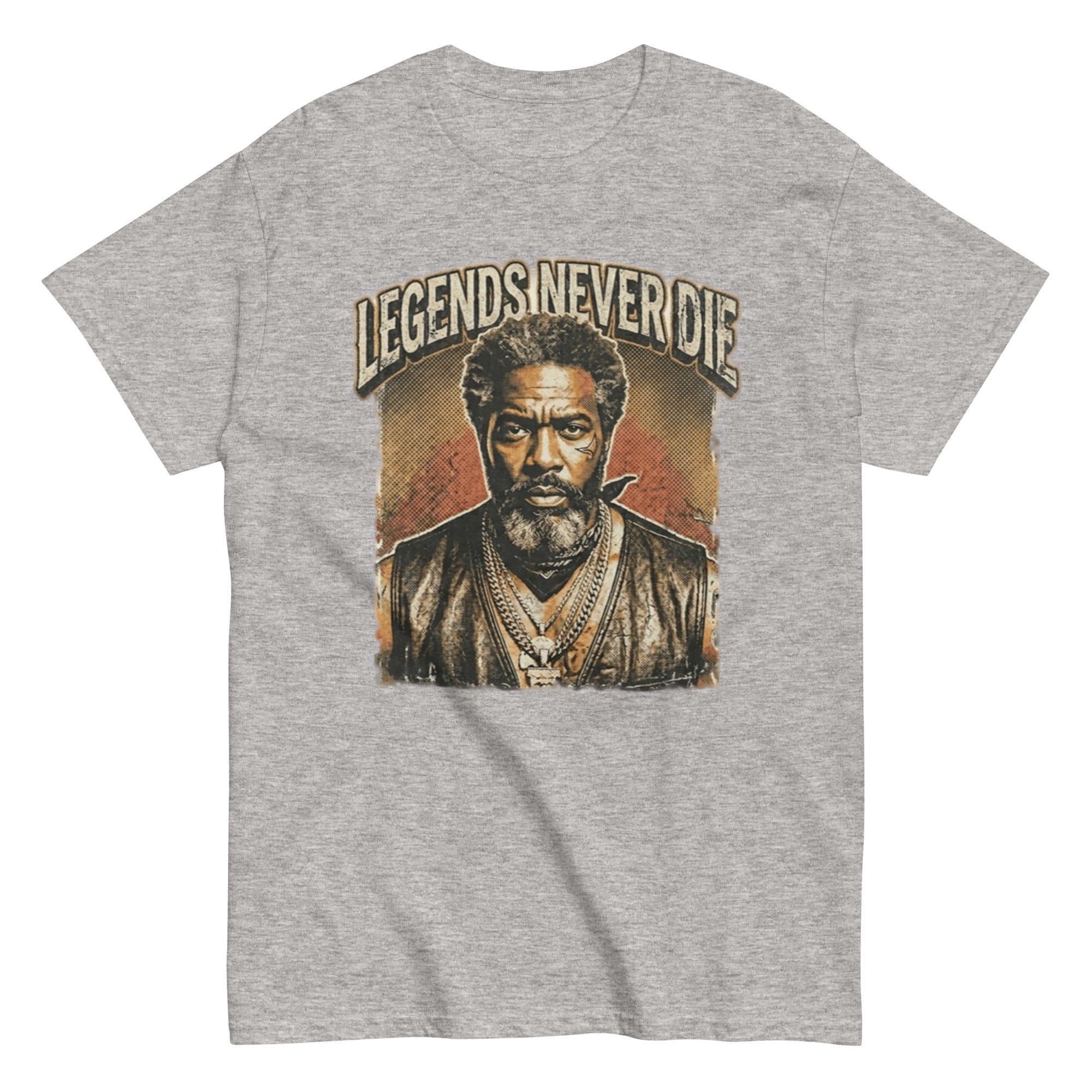 T-shirt vintage Légende Never Die : L'Empreinte de l'Immortalité - Tshirt Vintage Factory
