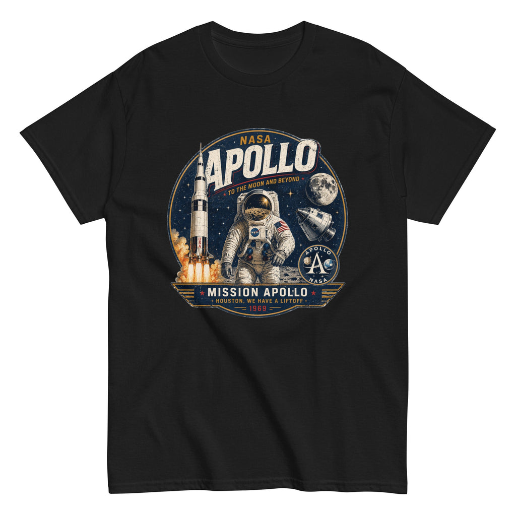 T-Shirt Vintage "Mission Apollo – Houston, We Have a Liftoff" - Tshirt Vintage Factory