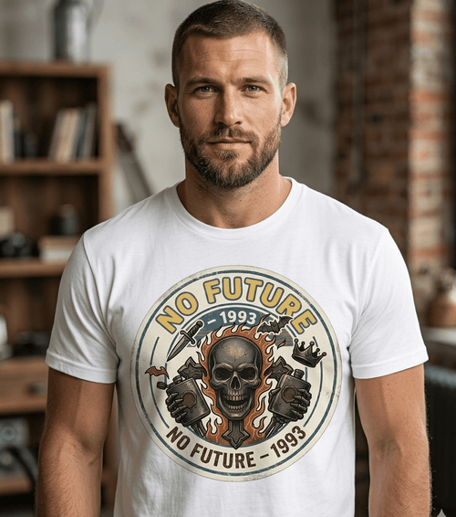 T-shirt vintage "No Future" : L'Insigne de la Révolte - Tshirt Vintage Factory
