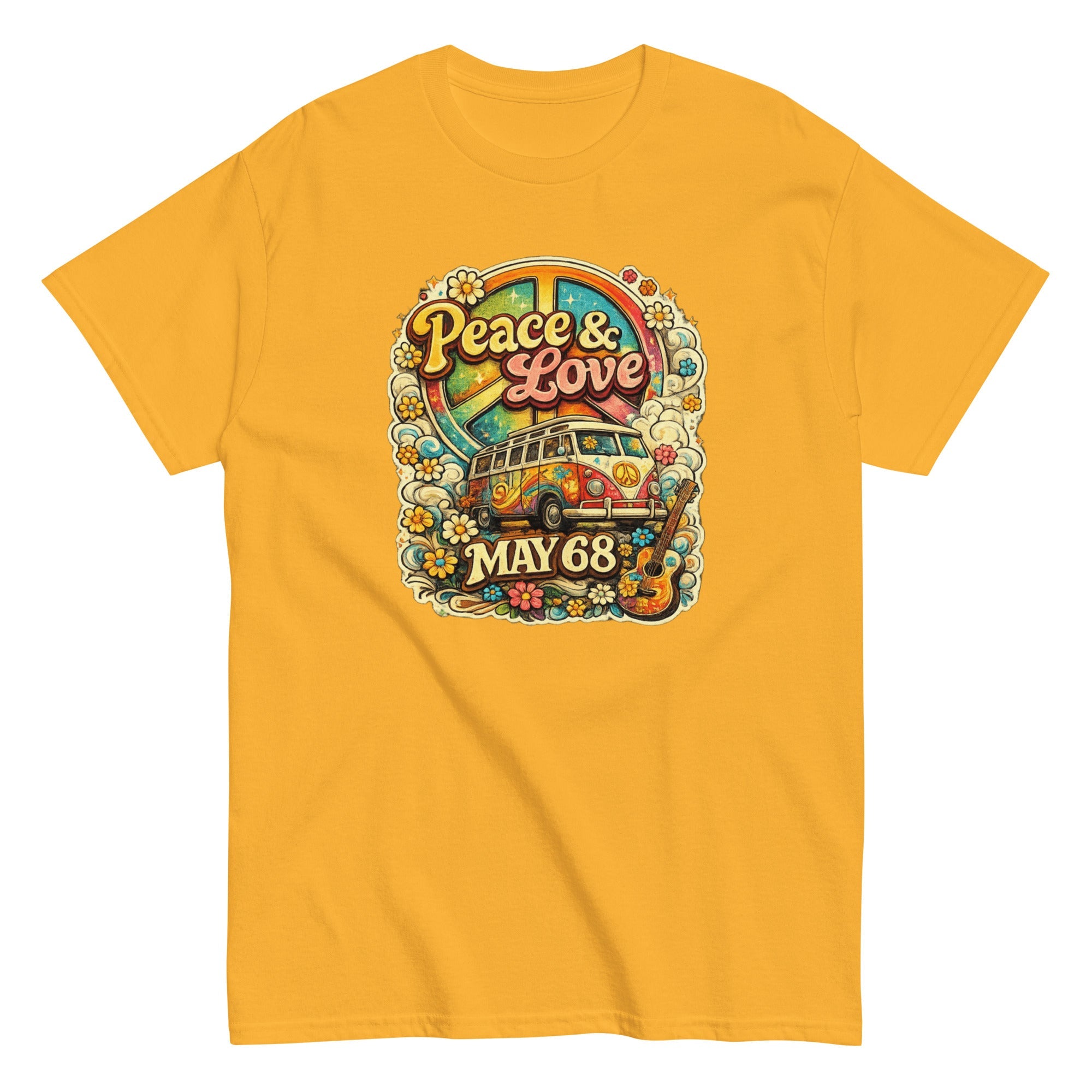 T-shirt vintage Peace & Love Mai 68 - Tshirt Vintage Factory