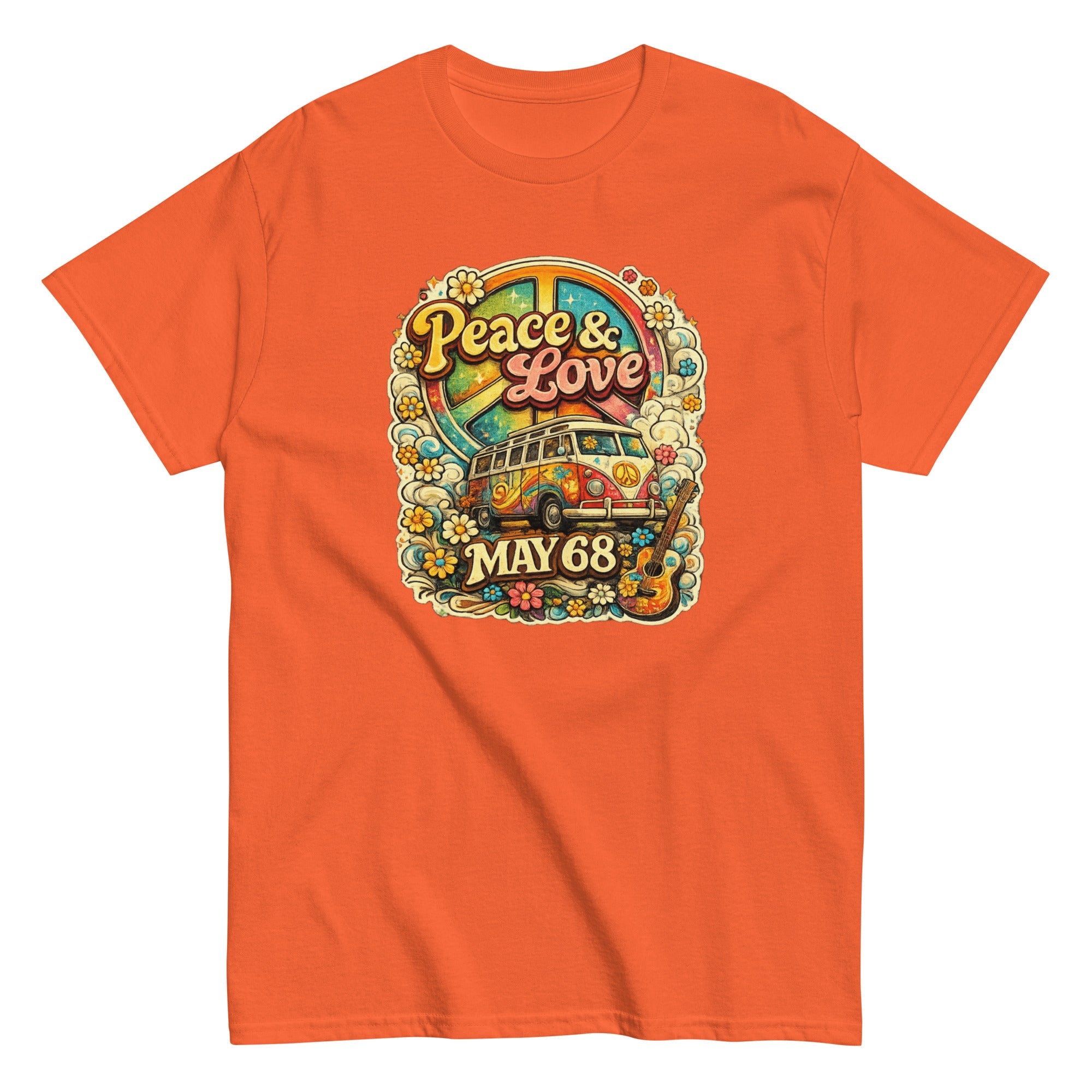 T-shirt vintage Peace & Love Mai 68 - Tshirt Vintage Factory