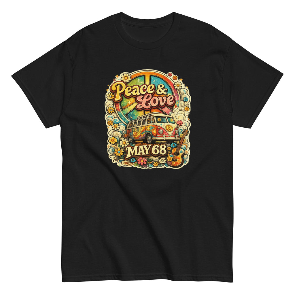 T-shirt vintage Peace & Love Mai 68 - Tshirt Vintage Factory