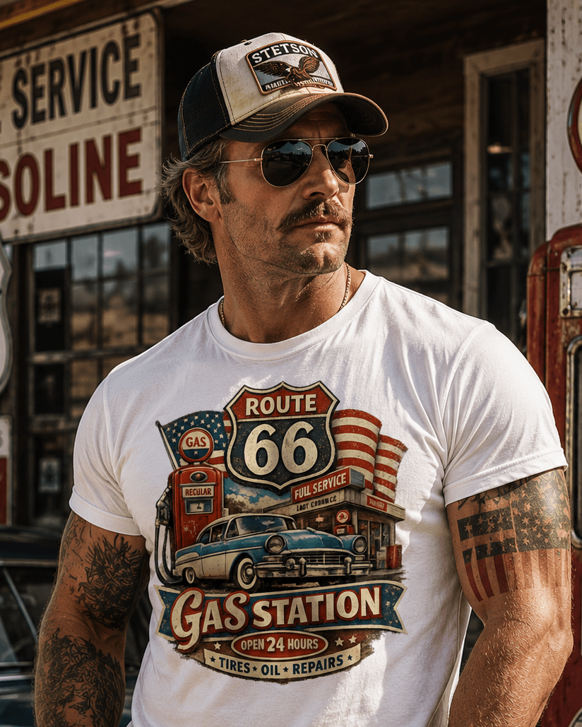 T-shirt vintage Route 66 - Tshirt Vintage Factory
