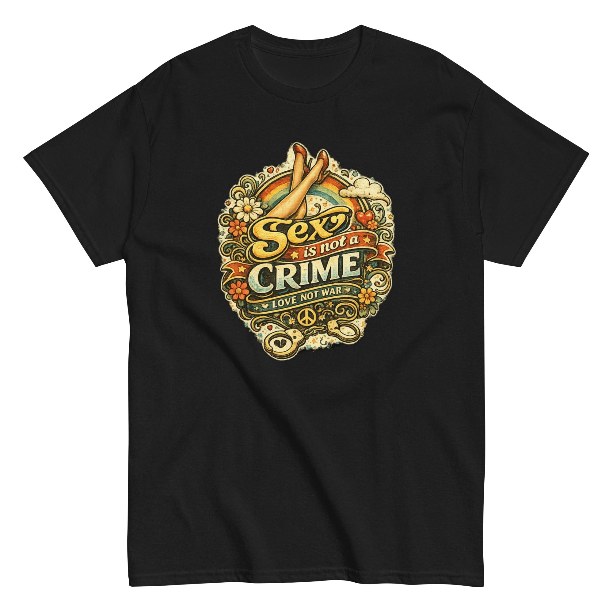 T-Shirt Vintage “Sex Is Not a Crime” – Style Hippie Retro 70’s - Tshirt Vintage Factory