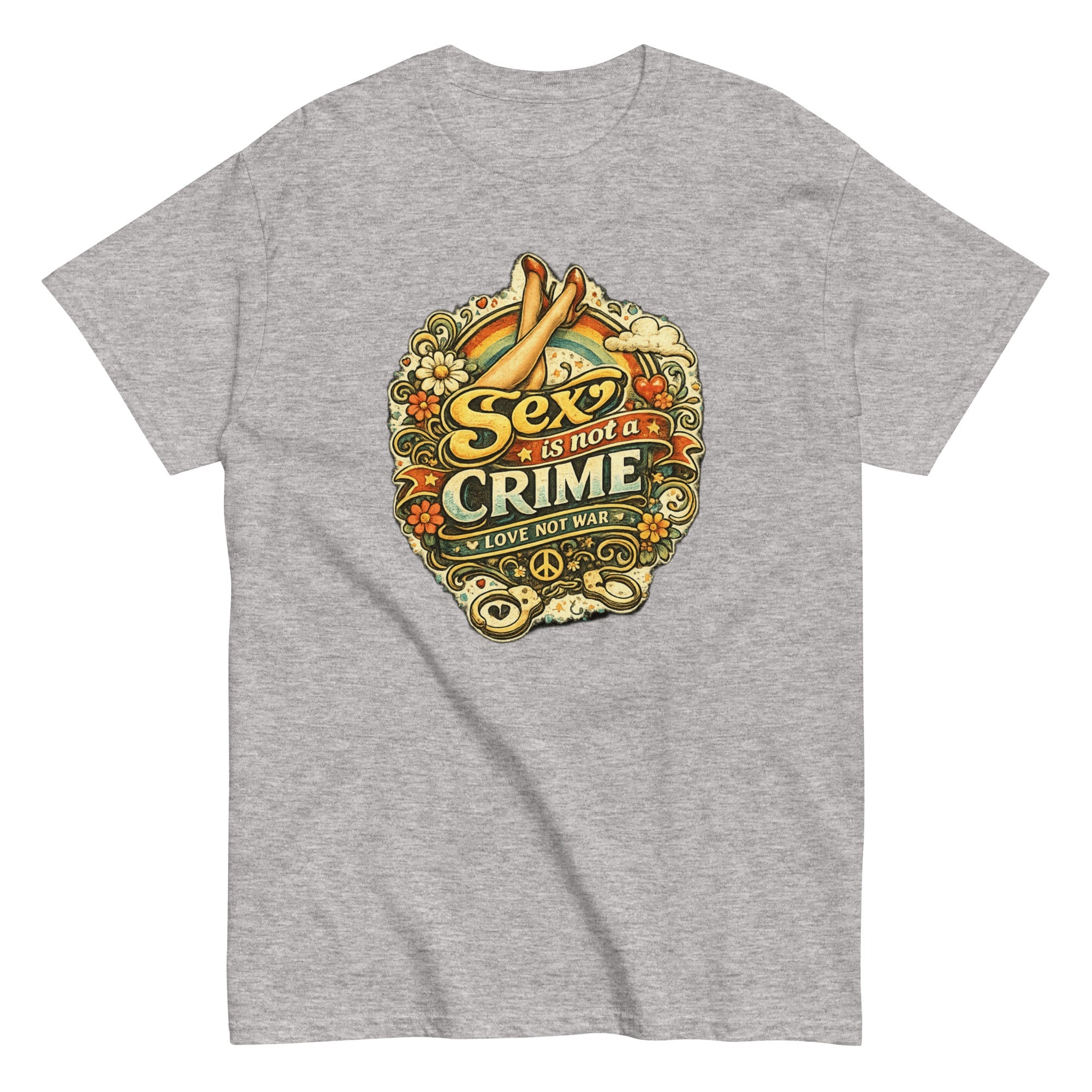 T-Shirt Vintage “Sex Is Not a Crime” – Style Hippie Retro 70’s - Tshirt Vintage Factory