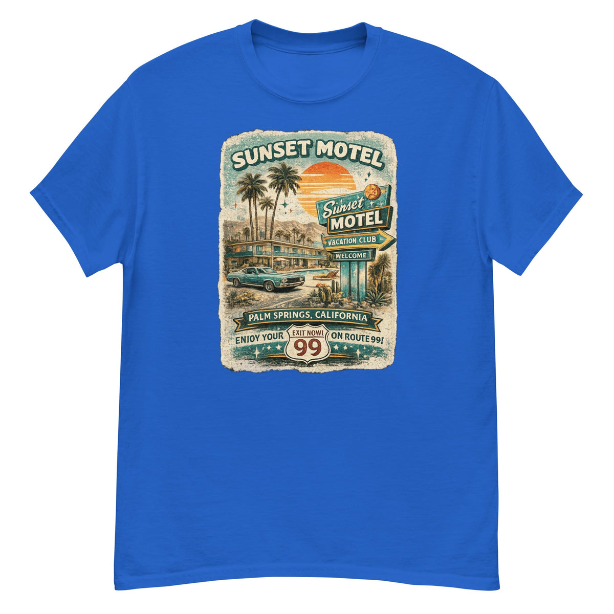 T-Shirt Vintage Sunset Motel - Tshirt Vintage Factory