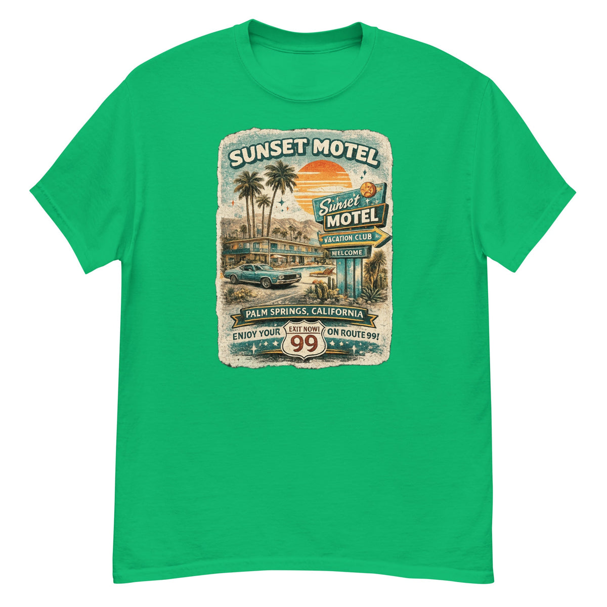 T-Shirt Vintage Sunset Motel - Tshirt Vintage Factory