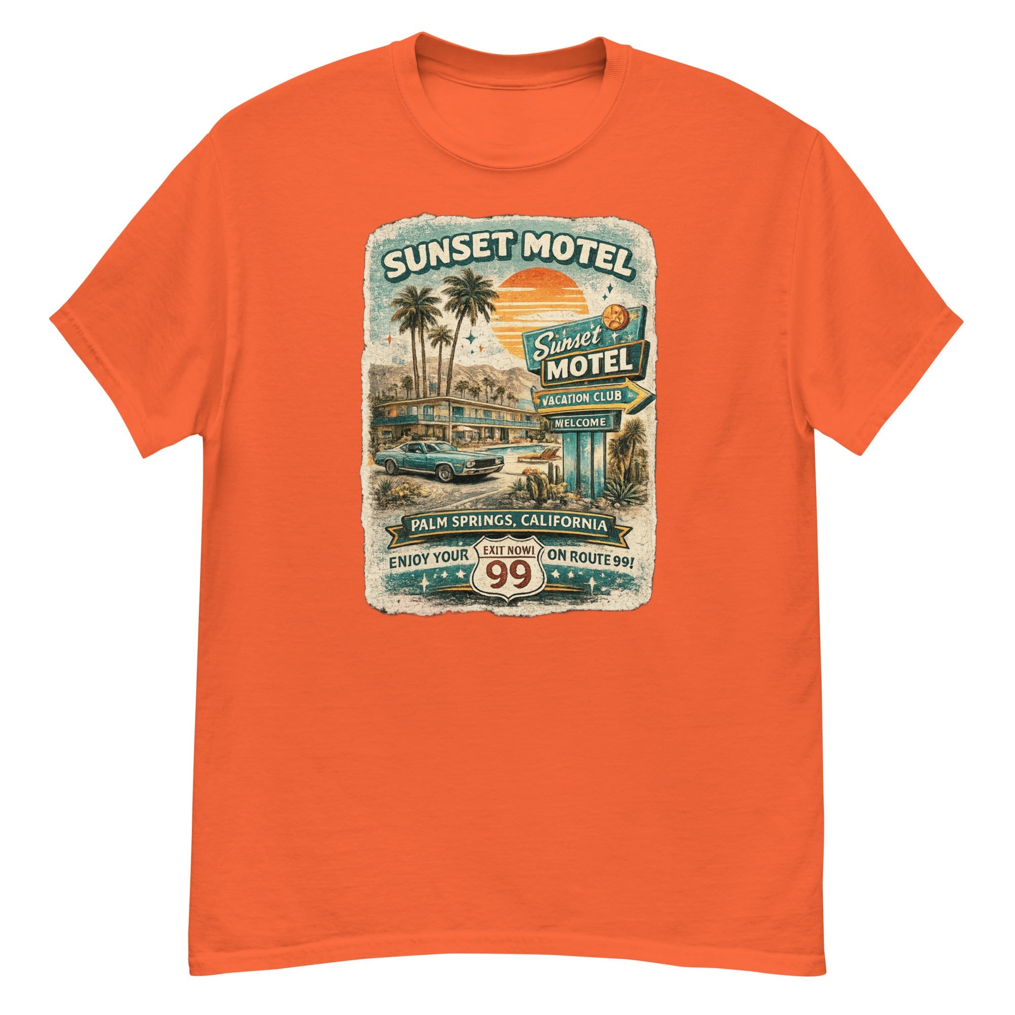 T-Shirt Vintage Sunset Motel - Tshirt Vintage Factory