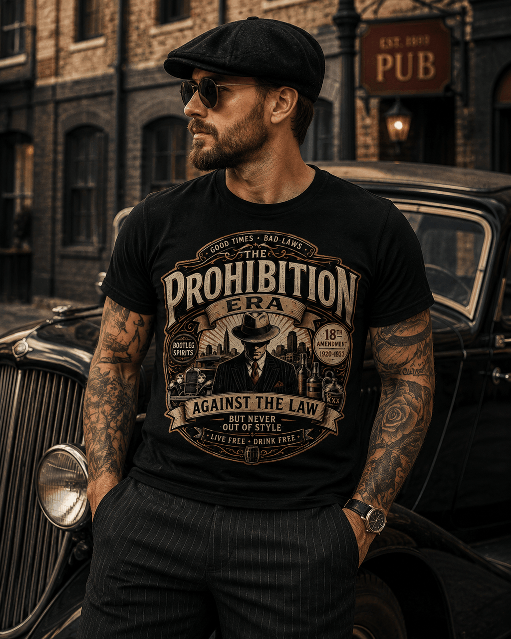 T-Shirt Vintage The Prohibition Era – Against The Law - Tshirt Vintage Factory