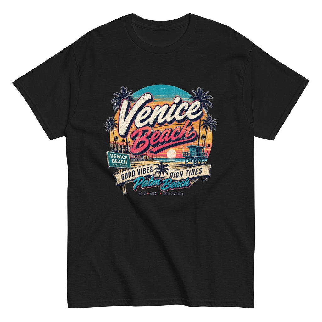 T-Shirt Vintage Venice Beach – Good Vibes High Tides - Tshirt Vintage Factory