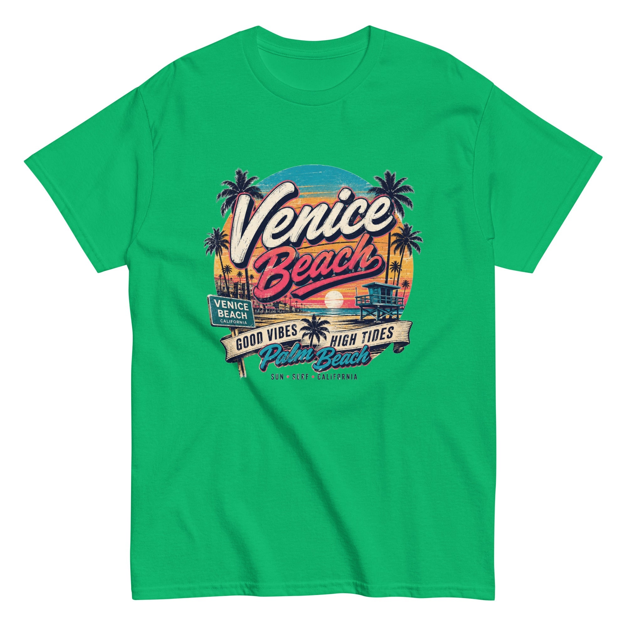 T-Shirt Vintage Venice Beach – Good Vibes High Tides - Tshirt Vintage Factory